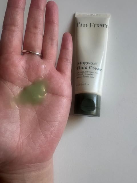 I'm from I’m From Mugwort Fluid Cream, Lightweight Calming Moisturizer, Hydrating & Skin Balancing, Sensitive Skin, Vegan Korean Skin Care 1.69fl.oz