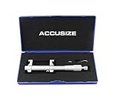Accusize Industrial Tools 3-4'' by 0.001'' Inside Micrometer in Fitted Case, Satin Chrome Finished, Eg00-3224