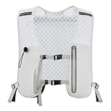 YIGZYCN Laufweste mit Handyhalterung und Tasche, verstellbarer Riemen, für Herren und Damen, Nacht, Joggen, Walking, Fitnessstudio, Trainingsausrüstung, leichte Fahrradweste