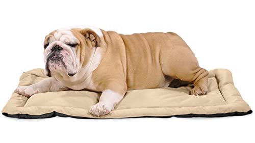 K9 Ballistics Tough Dog Crate Pad - Washable, Durable And Water Resistant Dog Crate Beds - Medium Dog Crate Mat, 35"X23", Sandstone #TOP7