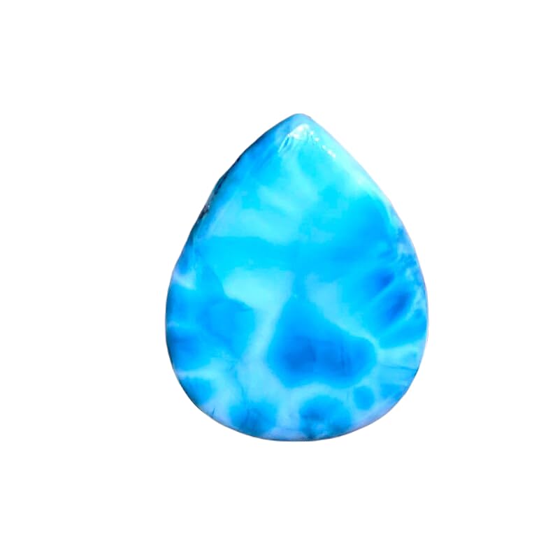 Cabochon Larimar 25x20x5mm calibré pour sertissage réussi de bague