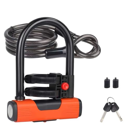 MEGHNA Bike Lock with Cable Heavy Duty Bicycle U Lock