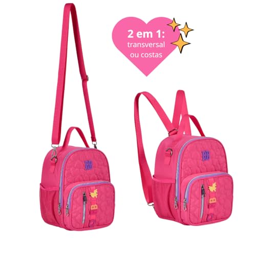 Kit Mochila Escolar Rebecca Rodinhas com Lancheira e Estojo Box RB Original (ROSA)