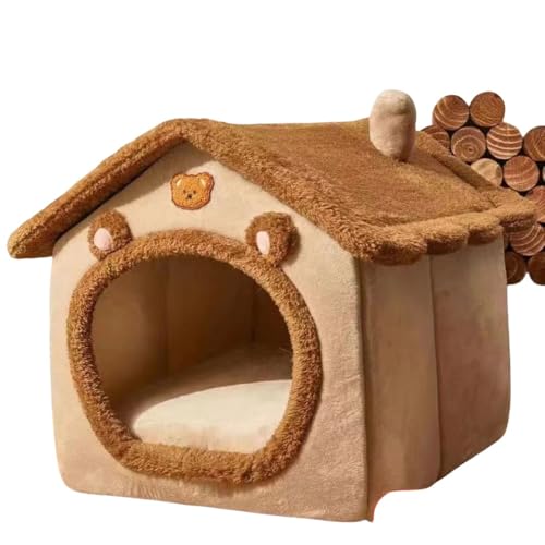 Medalboy ペットハウス ドーム型 ペットベッド 犬猫ベッド 冬 洗える ふわふわ 暖かい 犬猫ハウス おしゃれ 折りたたみ式 キャットハウス 猫 こたつ小屋 あったか ふわふわ 休憩所 遊び場 冬 暖かい 巣 トレーラーハウス ペット用品 猫用品