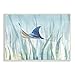 Stupell Industries Stingray Aquatic Animal Ocean Blue Spotted Sea Creature, Design by Danhui NAI Wall Plaque, 15 x 10