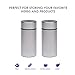 HIDE Stash Jar - Airtight Smell Proof Durable Multi-Use Portable Metal Herb Jar Container. Waterproof Aluminum Screw-top Lid Lock (Pack of 2, Silver)