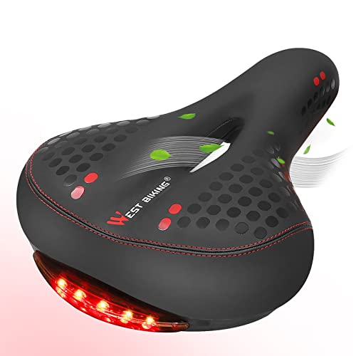 Black Gel Bike Seat, West Biking Bicycle Saddles Cushion Dual ...
