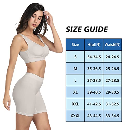 Bestena 4 Pack Slip Shorts For Women Under Dress, Anti Chafing Seamless Smooth Boyshorts Panties Boxer Briefs For Women(Bwng Large) #TOP5