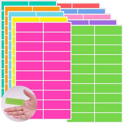 EGRETLFSAIL 400 Pcs Colored Label Sticker in 10 Colors,3 x 1 Inch Write Color- Coding Labels File Folder Label Self-Adhesive for File Folders,Box Moving,Garage Sale,Price Tags,Study and Work