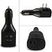 Fonus Premium All-in-one Car DC + Home Travel Charger AC Power Adapter with Dual Charging USB Ports