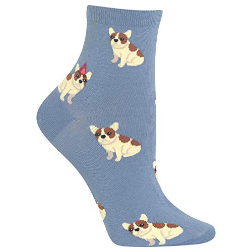 Image of HOTSOX Womens Birthday Frenchie Socks 1 Pair, Shoe Size: 9-11