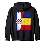 Kroatien Rumänien Halbflagge Kroatisch Rumänisches Erbe Kapuzenjacke