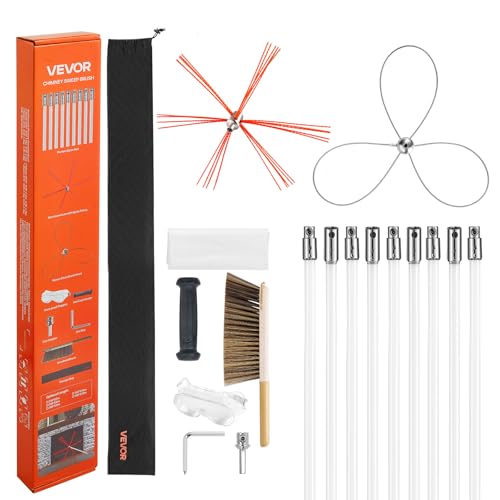 VEVOR Chimney Sweep Kit with Dual Brush