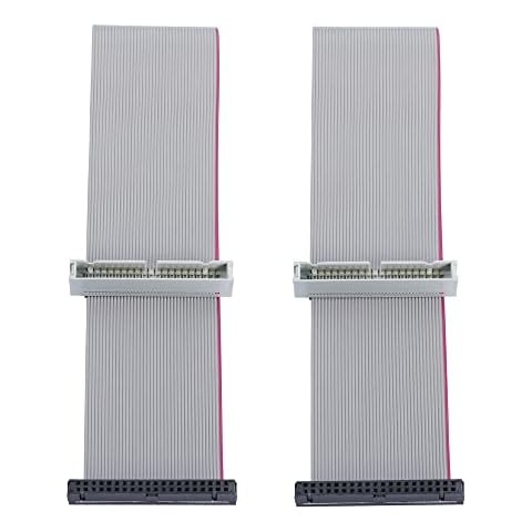 GINTOOYUN 2 PCS 40-Pin IDE Extension Cable 12.4 Inch Flat 40-Pin Male to Female Hard Drive Cable for 3.5 Inch PATA IDE HDD Hard Drive ect Cover