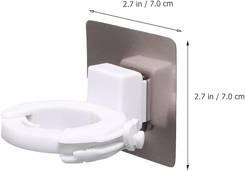 Miniatura 3 de Soporte de mano ajustable montado en la pared para botellas de gel de ducha para baño, cocina, inodoro, no requiere perforación, dispensador de