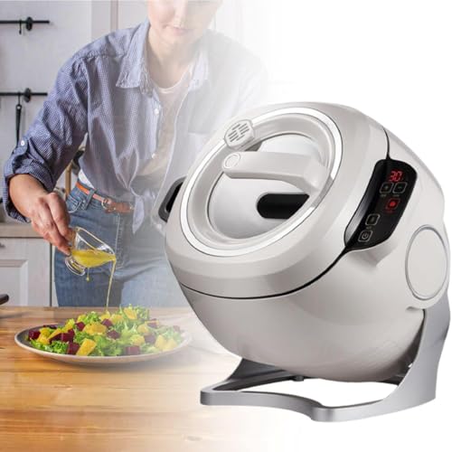 Robot de cocina, robot de cocina eléctrico con pantalla táctil, máquina de cocina automática, inicio con un clic, giro de alimentos de 360° similar al humano para saltear, guisar y cocinar