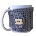 Mug Cozy Gray with Wooden Coffee Cup Button
