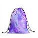 Watercolor Purple Galaxy Grip Bags - Blue Stars Grip Bag Gymnastics Cute Drawstring Storage Bags Abstact Nebula Gym Pouch Shoe Bags Adjustable Polyester Towel Bag