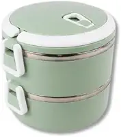 Marmita Dupla Inox Antivazamento Premium – Refeições Saudáveis no Trabalho, Academia e Viagem