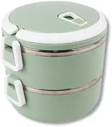 Marmita Dupla Inox Antivazamento Premium – Refeições Saudáveis no Trabalho, Academia e Viagem