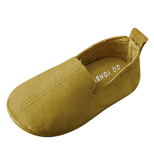 Zapatos de bebé de color único Pricness de moda casual zapatos de bebé hechos de sólidos zapatos infantiles zapatillas 23, amarillo, 22 EU