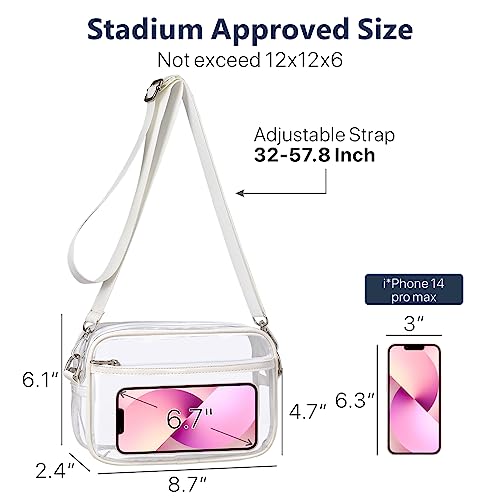 PACKISM Clear Bag for Stadium Events - Clear Purses for Women Stadium Crossbody Concert Bag for Game Day, Sports, Festival4