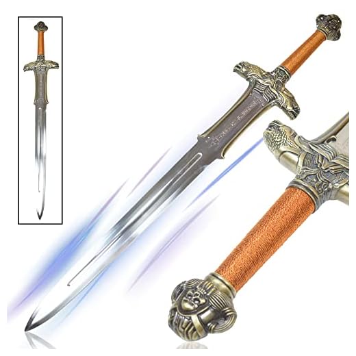 Swords and more Das Atlantean Schwert - Dekoversion, Conan der Barbar Sword, Conan, Metall Schwert 98,8cm Gesamtlänge, Film Merchandise Deko Schwert