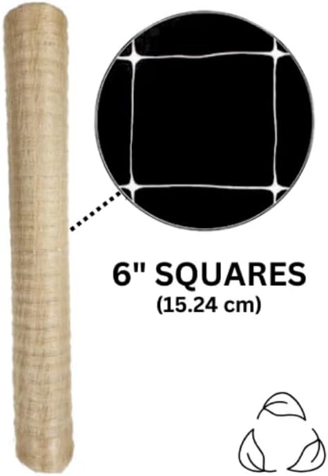 Common Culture Bio Trellis Netting Bulk Roll | 4 ft x 3,280 ft with 6-Inch Squares | Heavy-Duty Plant Support for Gardening, Climbing Plants, and Hydroponics | UV Resistant, Durable, Easy to Install