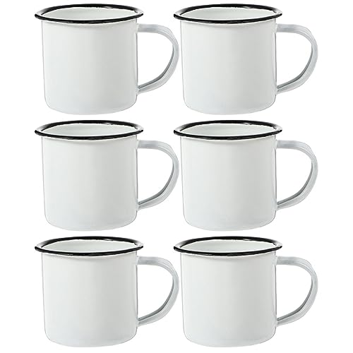 Vasos de estaño retro retro para camping juego de 6 tazas de té 2