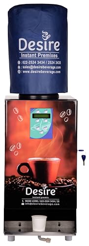 Image of Desire Coffee Machine | Fully Automatic Tea & Coffee 4 Lane Vending Machine | 4 Litre Tank | Drink 4 Hot Beverages at Smart Homes,Offices