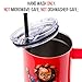 Silver Buffalo Chucky Wanna Play Double Walled Stainless Steel Tumbler with Handle and Straw, Fits in Standard Cup Holder, 40 Ounces