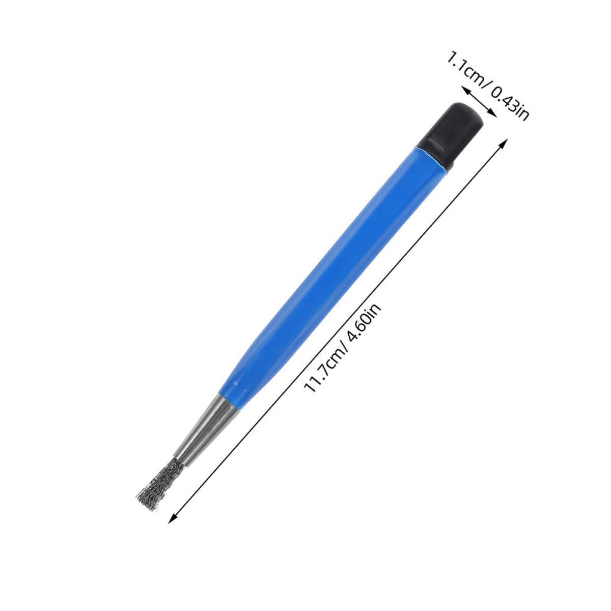 Homoyoyo 2pcs Scratch Brush Pen for Jewelry and Watch Cleaning, Blue and Red Prep Sanding Brushes for Coin and Electronic Parts Maintenance