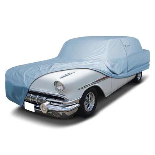 Image of iCarCover Car Cover Waterproof All Weather for 1955-1957 Safari Wagon | Heavy Duty Custom Fit Hail UV Sun Rain Snow Dust Protection Covers for Automobiles Outdoor Indoor Full Exterior (Sky Gray)