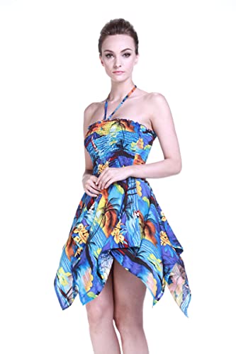Image of Hawaii Hangover Family Matching Hawaiian Clothes, Sunset Blue | Family matching Hawaiian outfits, Sunset Blue, lightweight rayon, machine washable, tropical print, luaus, cruises