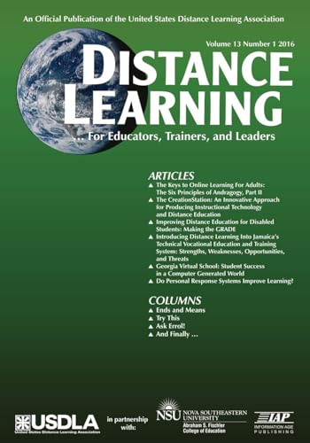 Distance Learning Vol 13 Issue 1 (Distance Learning Journal)