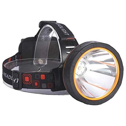 Yongkist Super Bright Headlamp Coon Hunting Belt Headlight Rechargeable LED Spotlight with Power Supply Waterproof Flashlight for Garden Outdoor Camping Fishing Hunting Hiking (White Light) Cover
