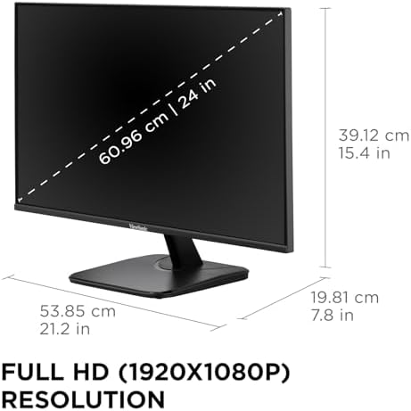 ViewSonic VA2456A-MHD 24 Inch 1080p Monitor, IPS Display with 120Hz for Enhanced Home and Office Productivity, Eye Care Technology, HDMI, DisplayPort, and VGA Inputs - 4