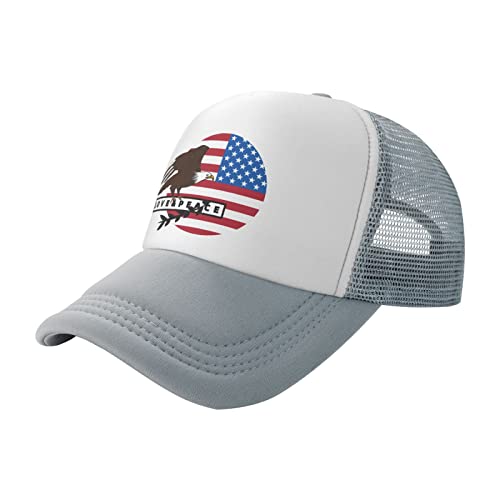Men's Baseball Caps- Look Again Trucker Cap Gray #TOP1