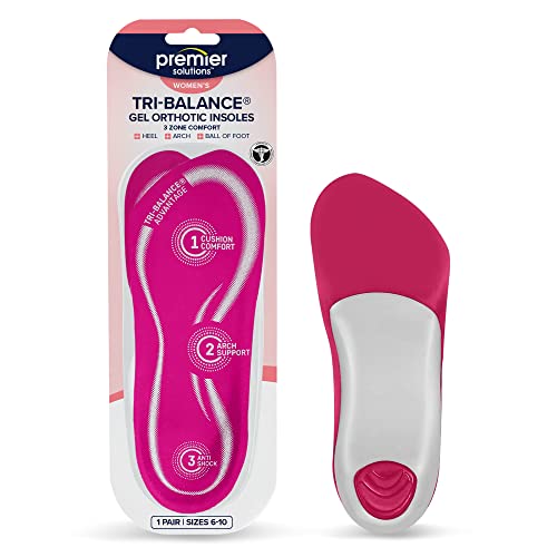 Image of Tri-Blance Gel Orthotic Insoles for Women - 3 Pack