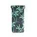 HUSSRITY Eyeglasses Case Tropical Palm Trees Sunglasses Pouch Soft PU Leather Squeeze Top Eyeglass Holder Portable Glasses Case For Women Men