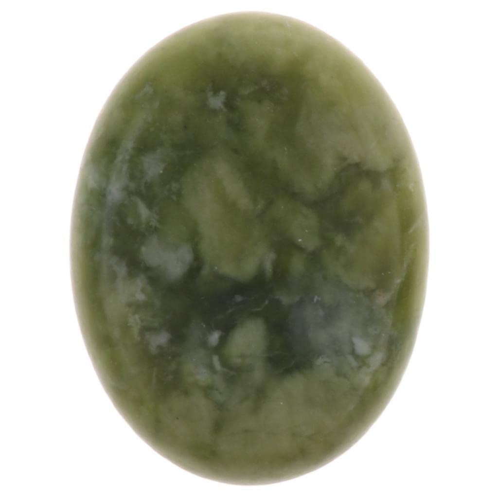 Jojomis 6 piezas de piedra de masaje caliente de jade para el cuerpo facial, piedra caliente, masaje de spa, 6 x 8 cm