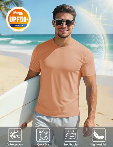 Image of MAGCOMSEN Men's Short Sleeve T-Shirt Quick Dry UPF 50+ Athletic Running Workout Fishing Top Tee Performance Shirts