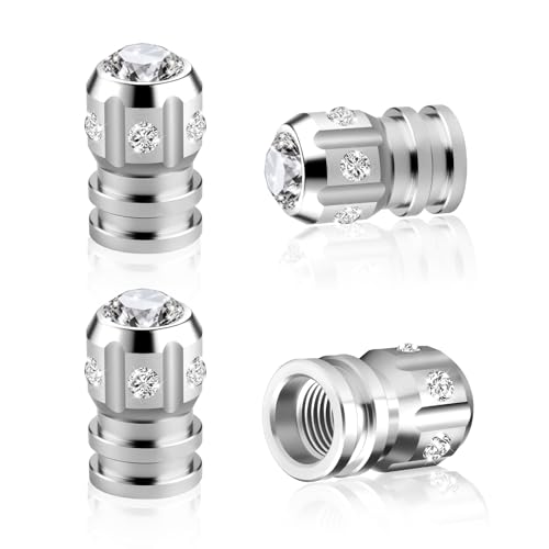 HUIMINGHUI 4 PCS Tire Valve Caps, Bling Valve Stem Caps ...