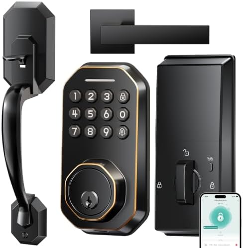 Ulecoce SL03 Front Door Lock Set, Keyless Entry Door Lock,Oil Rubbed Bronze image 4
