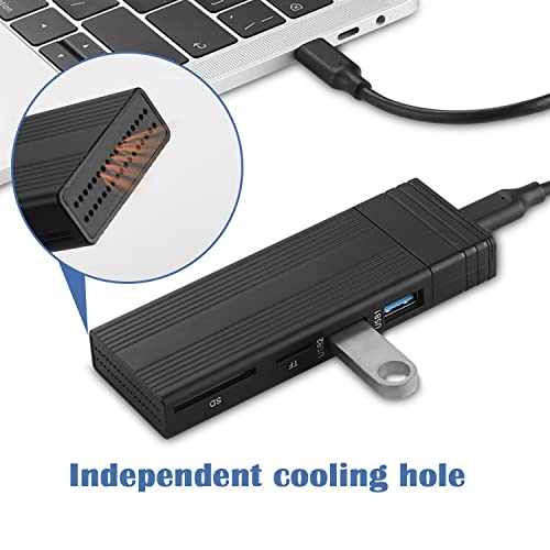 Caja externa para SSD M.2 NVME SATA con adaptador USB 4 en 1 miniatura 7