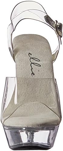 Ellie Shoes Women's C-Brook Platform Sandal, Clear, 6 M US | Image 1