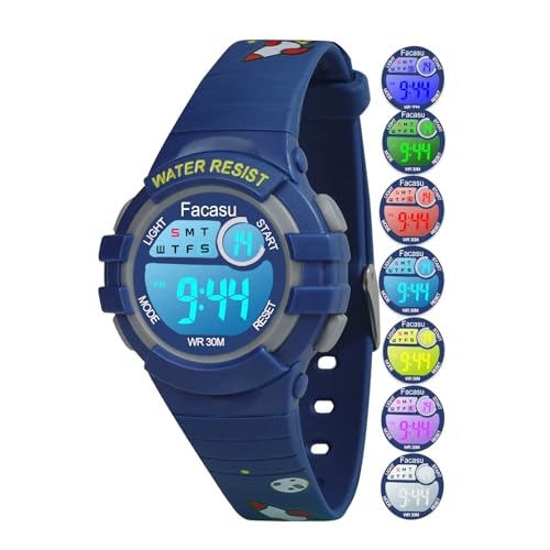 Kids Digital Watch for Girls Boys,Children's Waterproof Colorful Light UP Outdoor Sport Watch with Stopwatch Alarm-Kids Gifts for Girls Boys