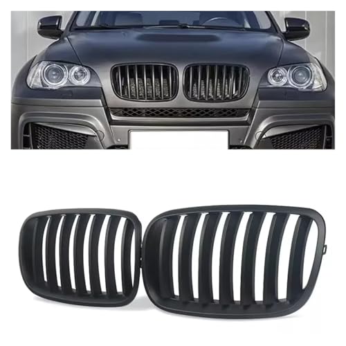 Grilles calandre avant BMW X5 E70 X6 E71 2007-2013 maille auto noire abs