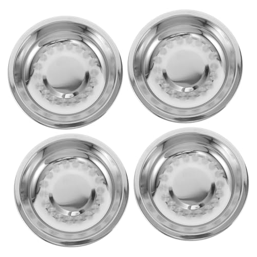 BESTonZON Accurate Lab Scale Trays 4pcs Metal Weighing Pans Jewelry Scale Pans Stainless Steel Nonmagnetic Industrial Use