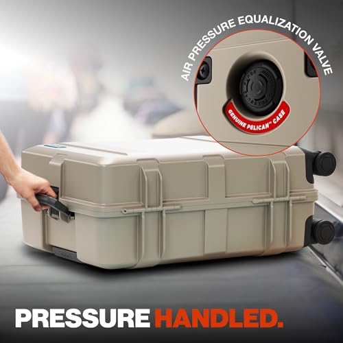 Image of Pelican ATX Luggage Hard Case Luggage with Wheels - Waterproof Hardshell - Medium Size (25 Inch) Check-In Suitcase (Black)